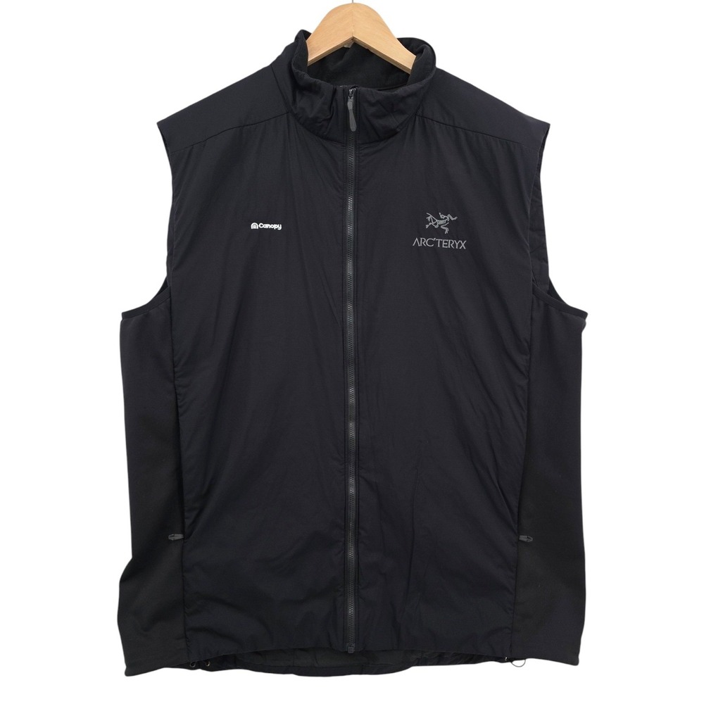 Arc'teryx Mens XL Black Atom LT Full Zip Insulated Vest Corporate Logo